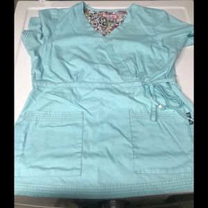 Koi Katelynn Scrub Top / Lindsey Bottom- Cool Blue